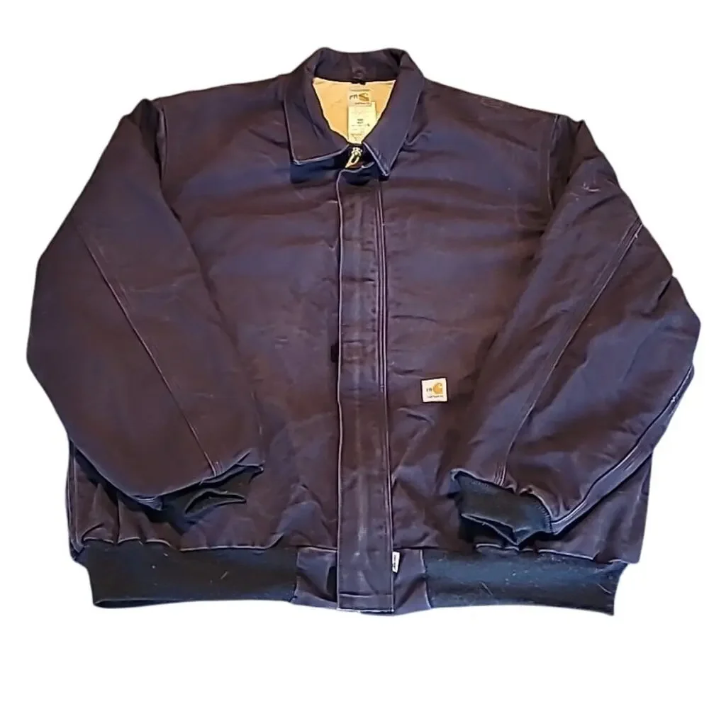 VTG Carhartt Fire Resistant Bomber Jacket 3XL USA Made Workwear